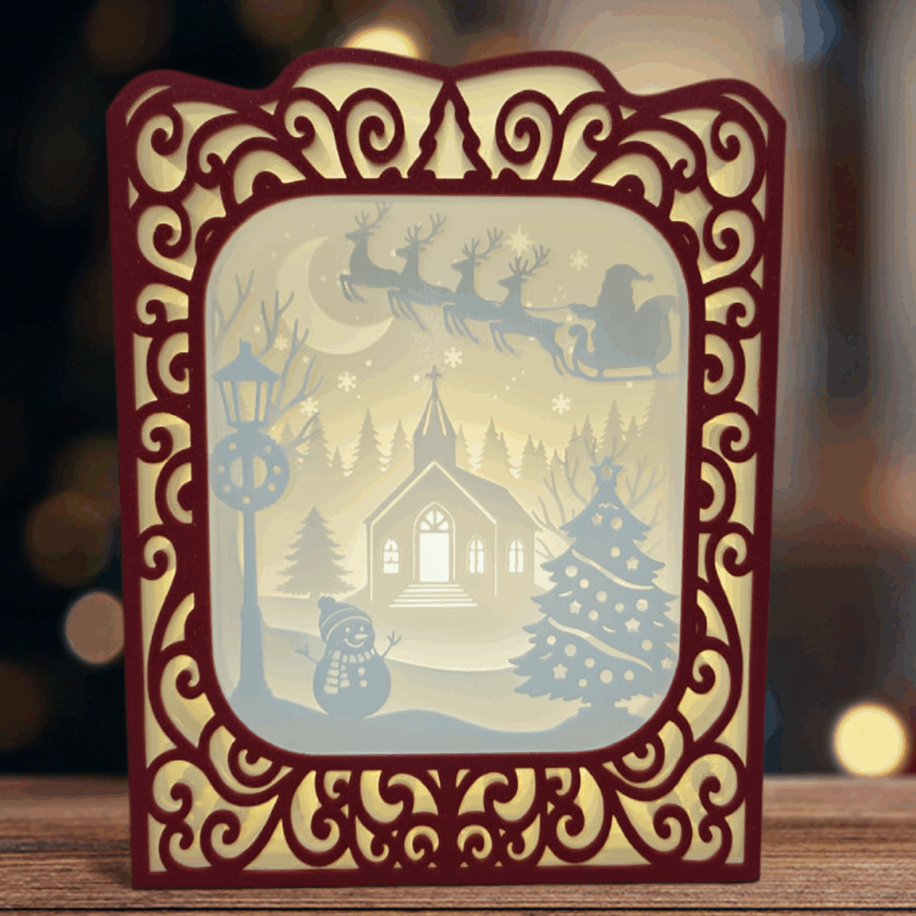 Kerst lamp (Schaduwdoos/lichtdoos)
